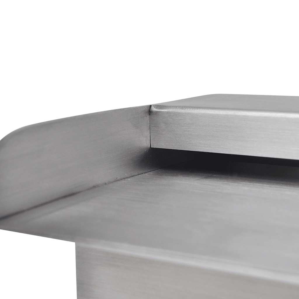 Fontana a Cascata per Giardino Rettangolare Acciaio Inox 90 cm