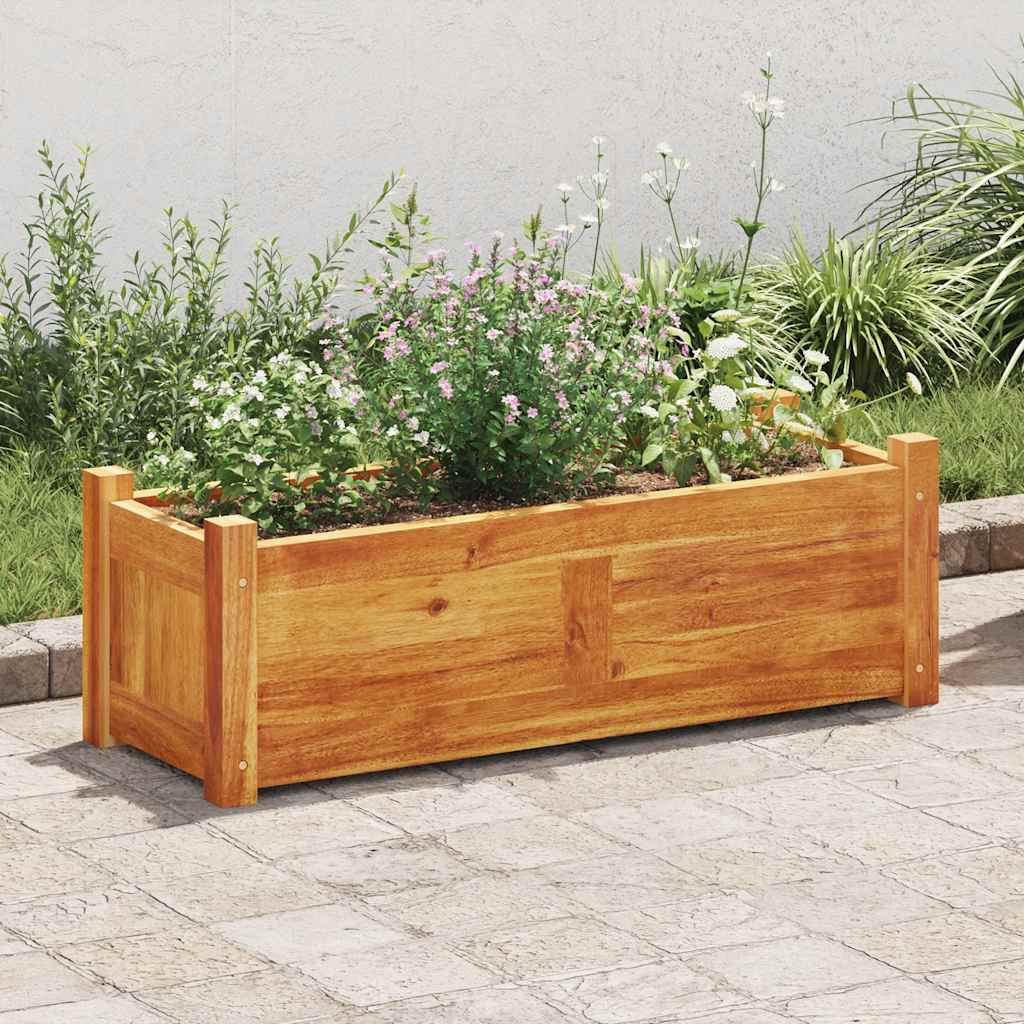 Letto Rialzato da Giardino in Legno di Acacia 76x27,6x25 cm