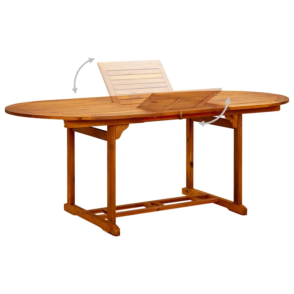 Tavolo da Giardino (150-200)x100x75 cm in Legno di Acacia