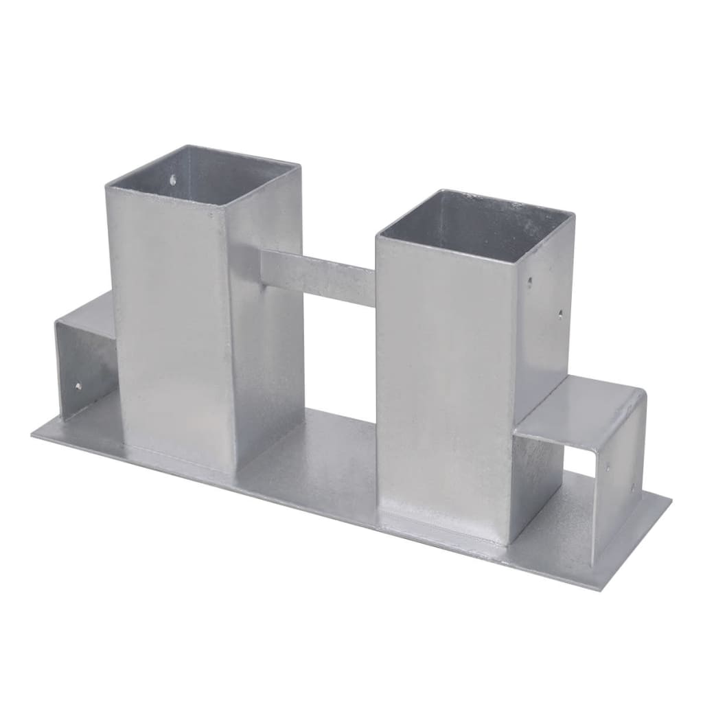 Set Supporti per Legna da Ardere 4 pz in Acciaio Argento