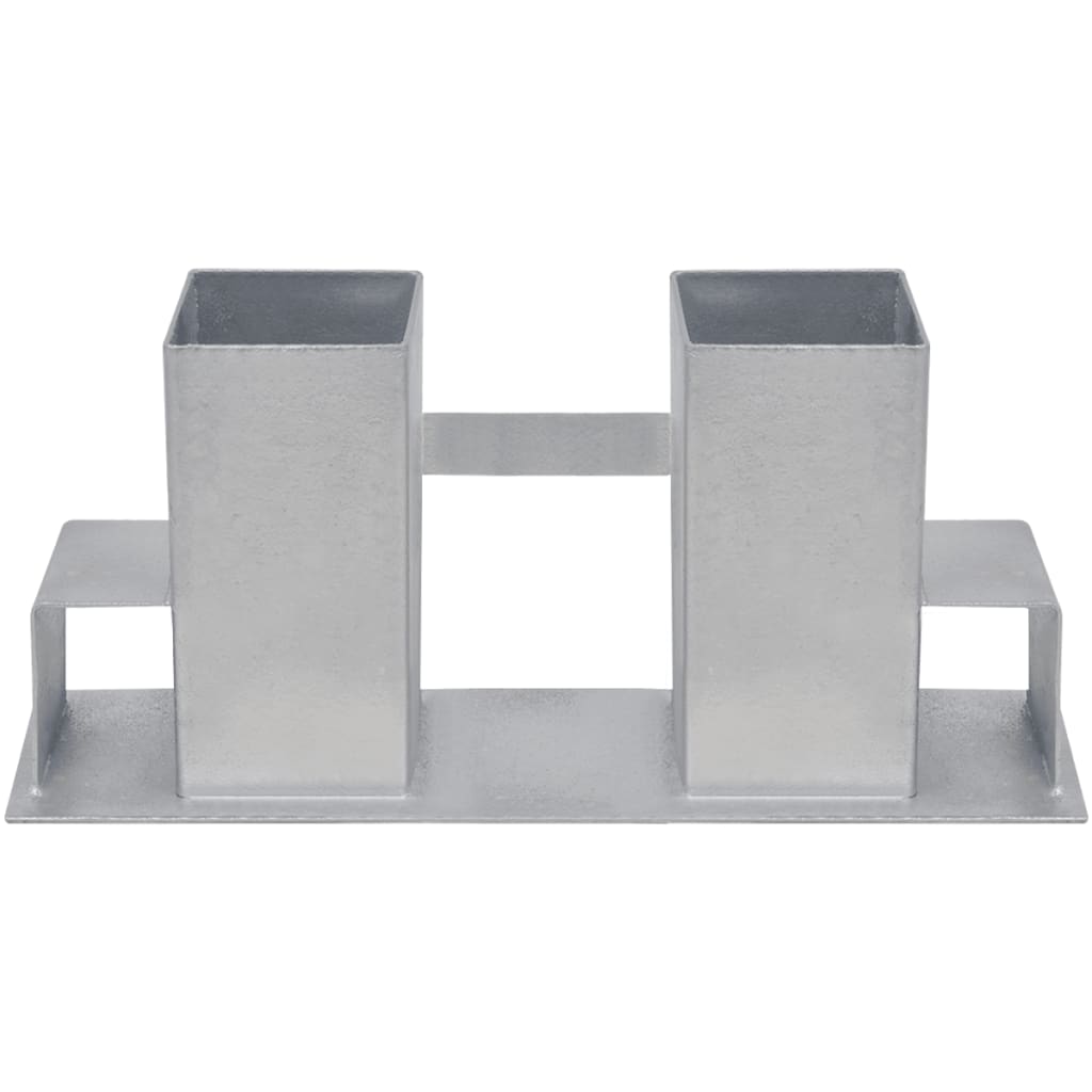Set Supporti per Legna da Ardere 4 pz in Acciaio Argento