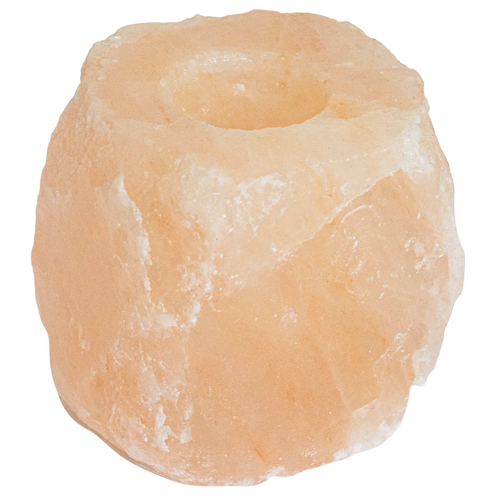 Portacandele in pietra di sale 4 pz Rosa Sale Rock