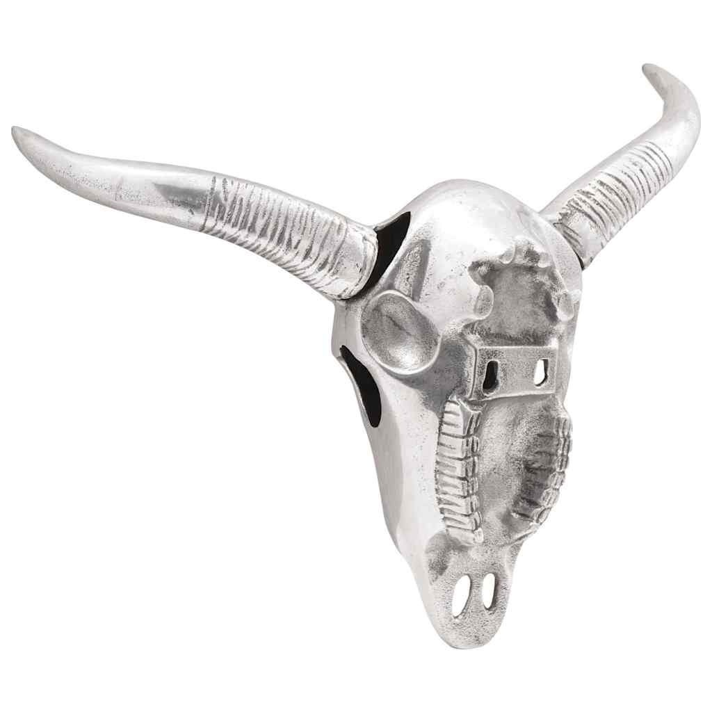 Teschio di toro Argento 49 x 10 x 36 cm Alluminio