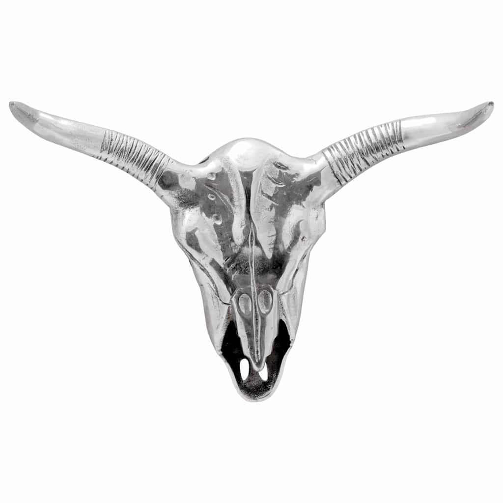 Teschio di toro Argento 49 x 10 x 36 cm Alluminio