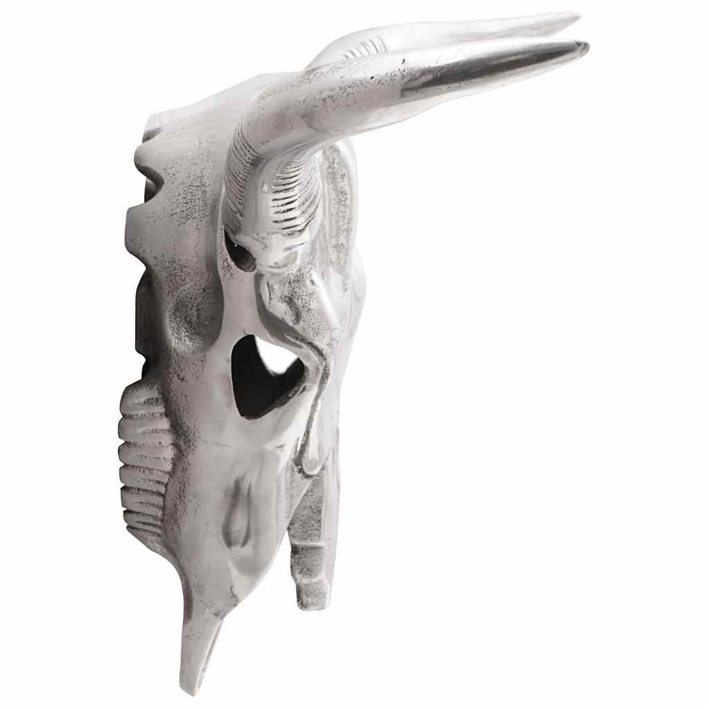 Teschio di toro Argento 49 x 10 x 36 cm Alluminio