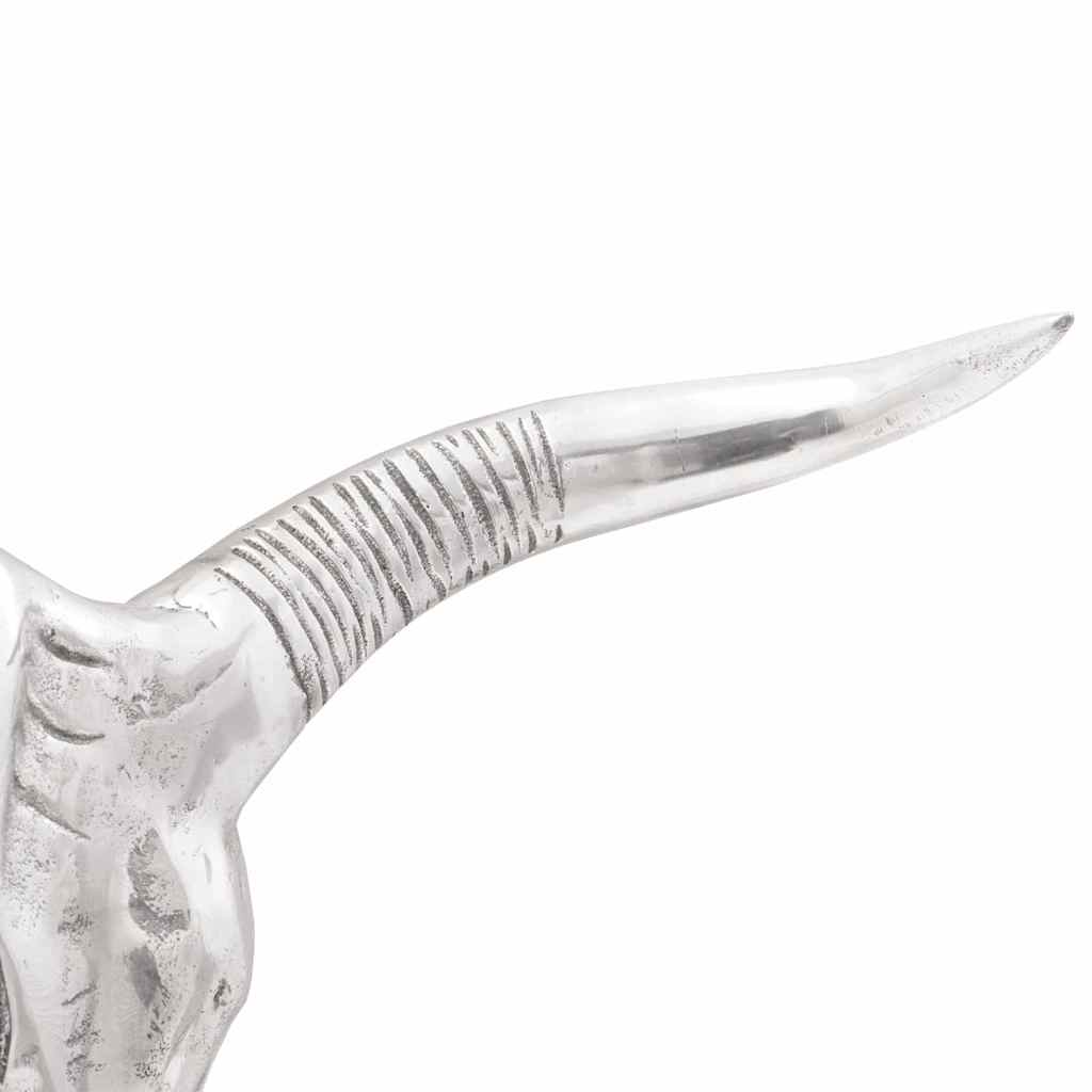 Teschio di toro Argento 49 x 10 x 36 cm Alluminio