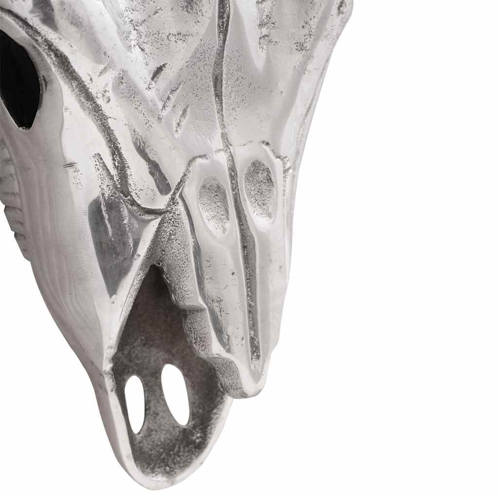 Teschio di toro Argento 49 x 10 x 36 cm Alluminio