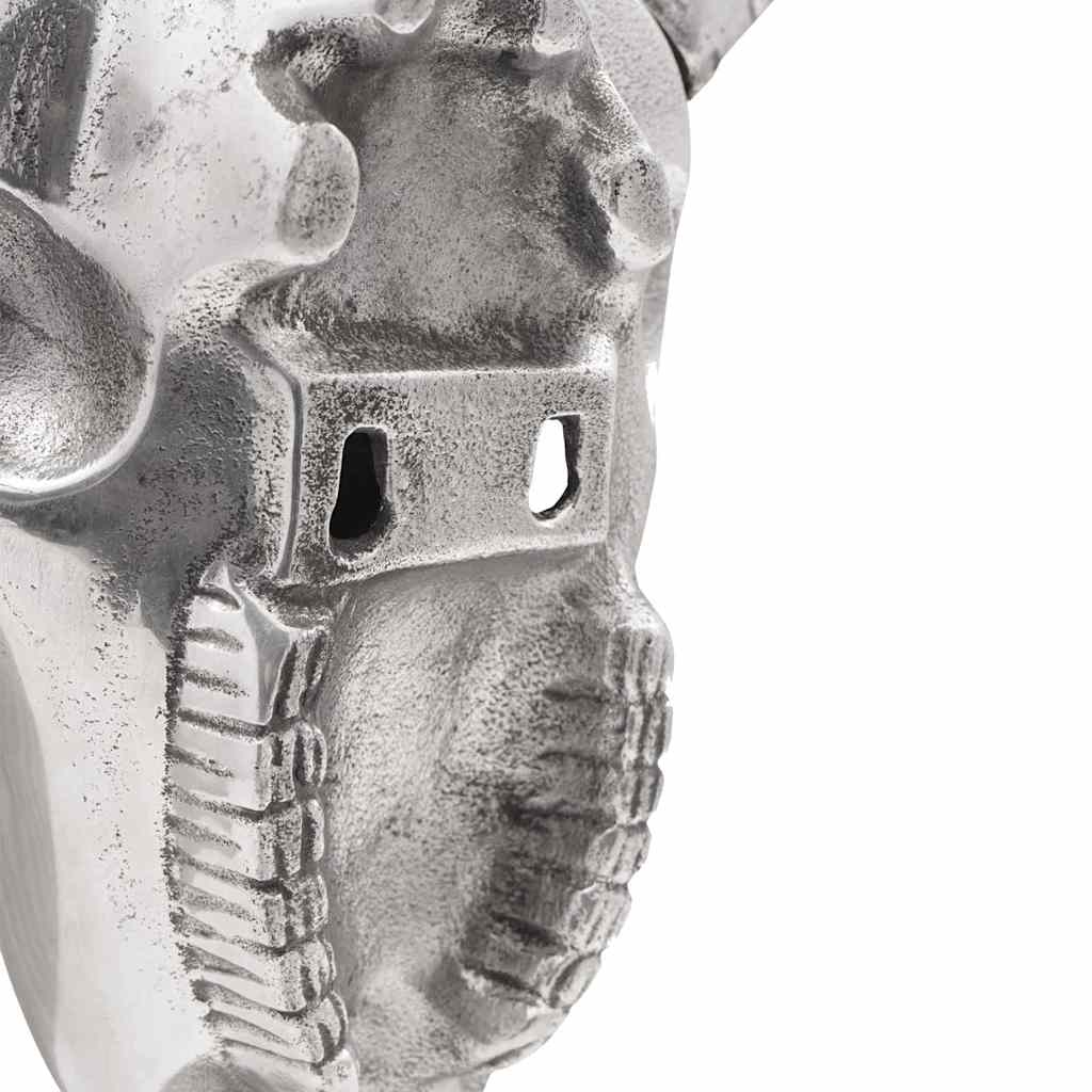 Teschio di toro Argento 49 x 10 x 36 cm Alluminio