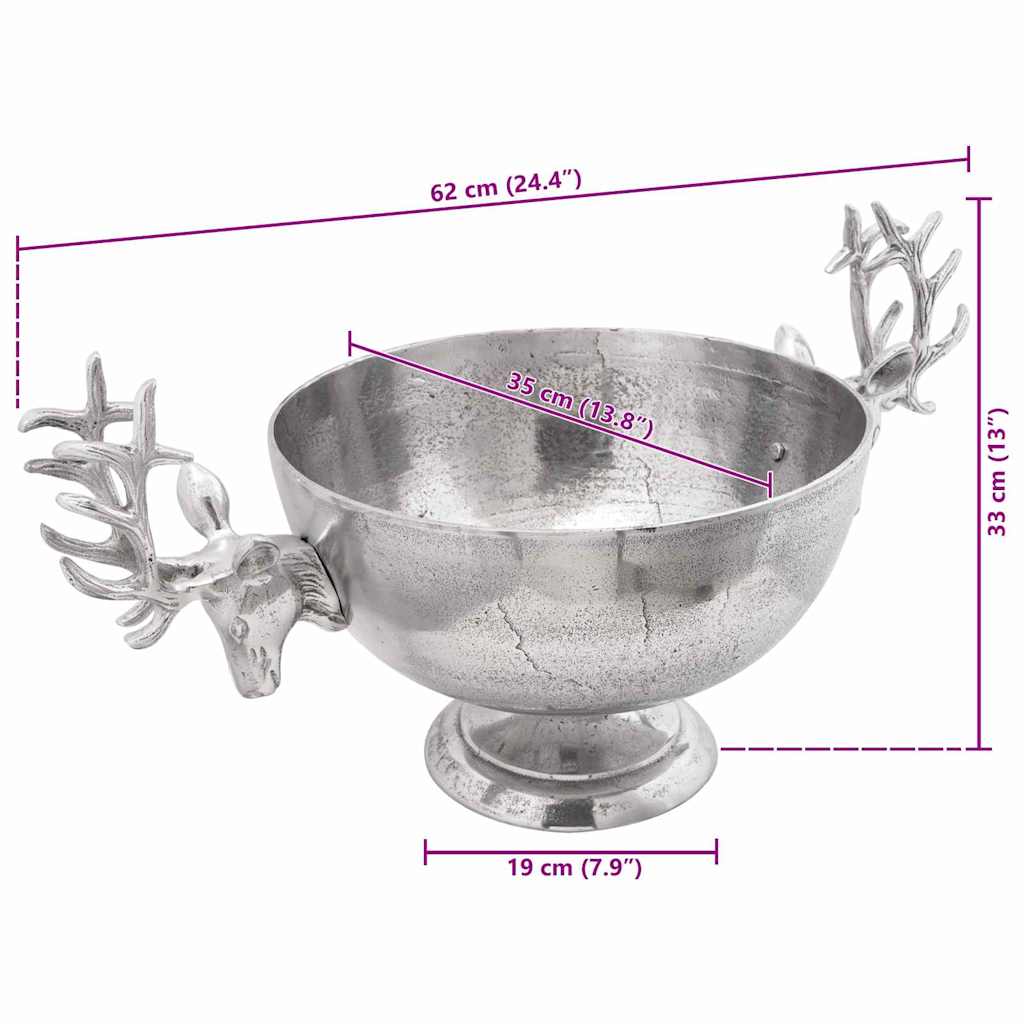 Tazza Argento 62 x 35 x 33 cm Alluminio