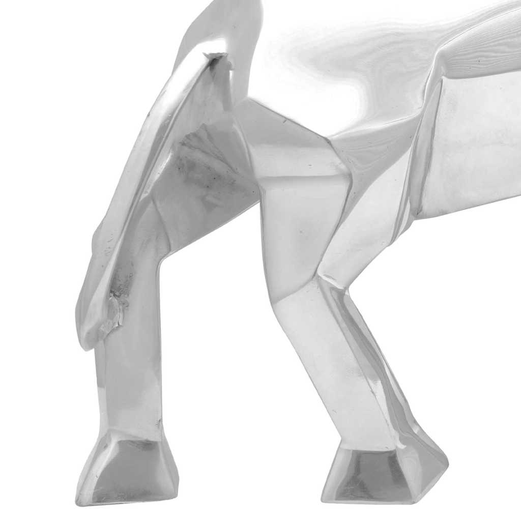 Scultura di toro Argento 74 x 23 x 30 cm Alluminio