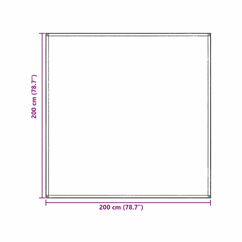 Tappeto da Tenda Blu e Grigio 200 x 200 cm Polietilene