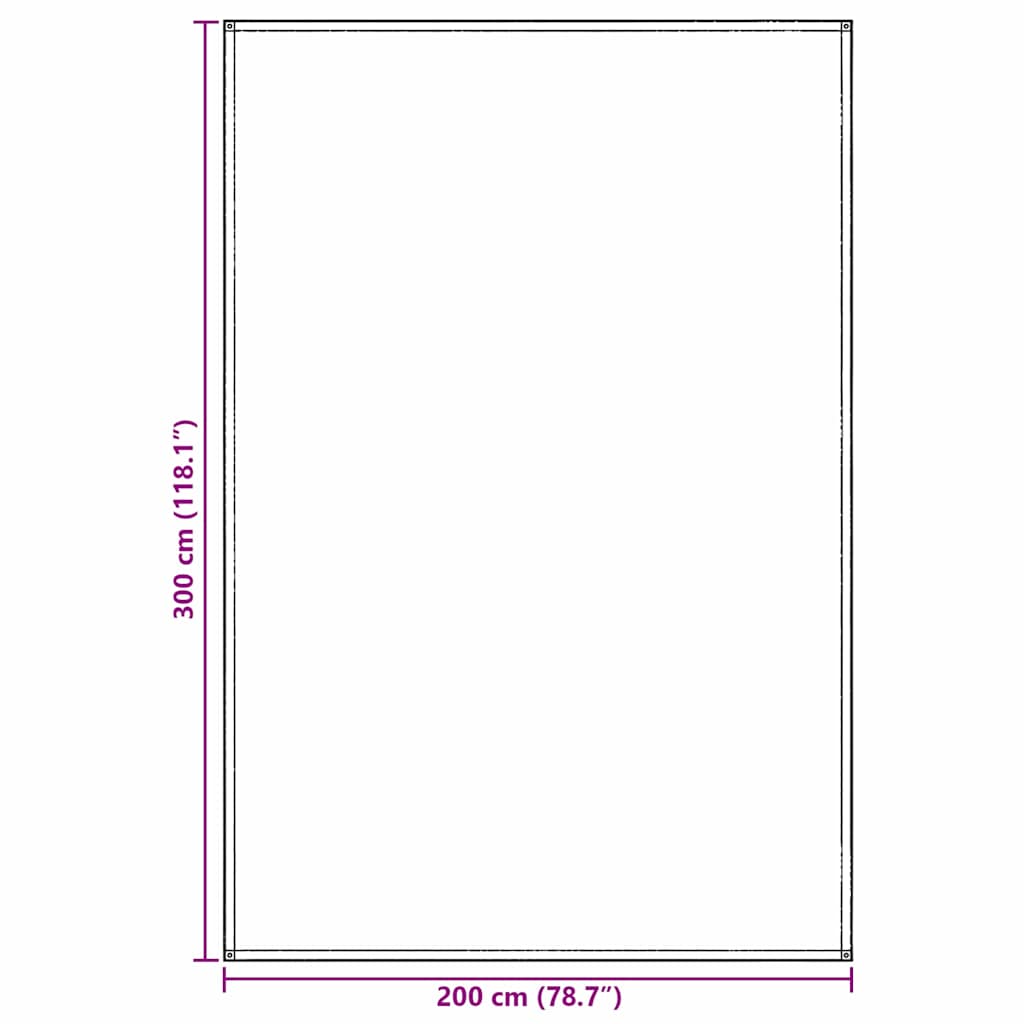 Tappeto da Tenda Blu e Grigio 300 x 200 cm Polietilene