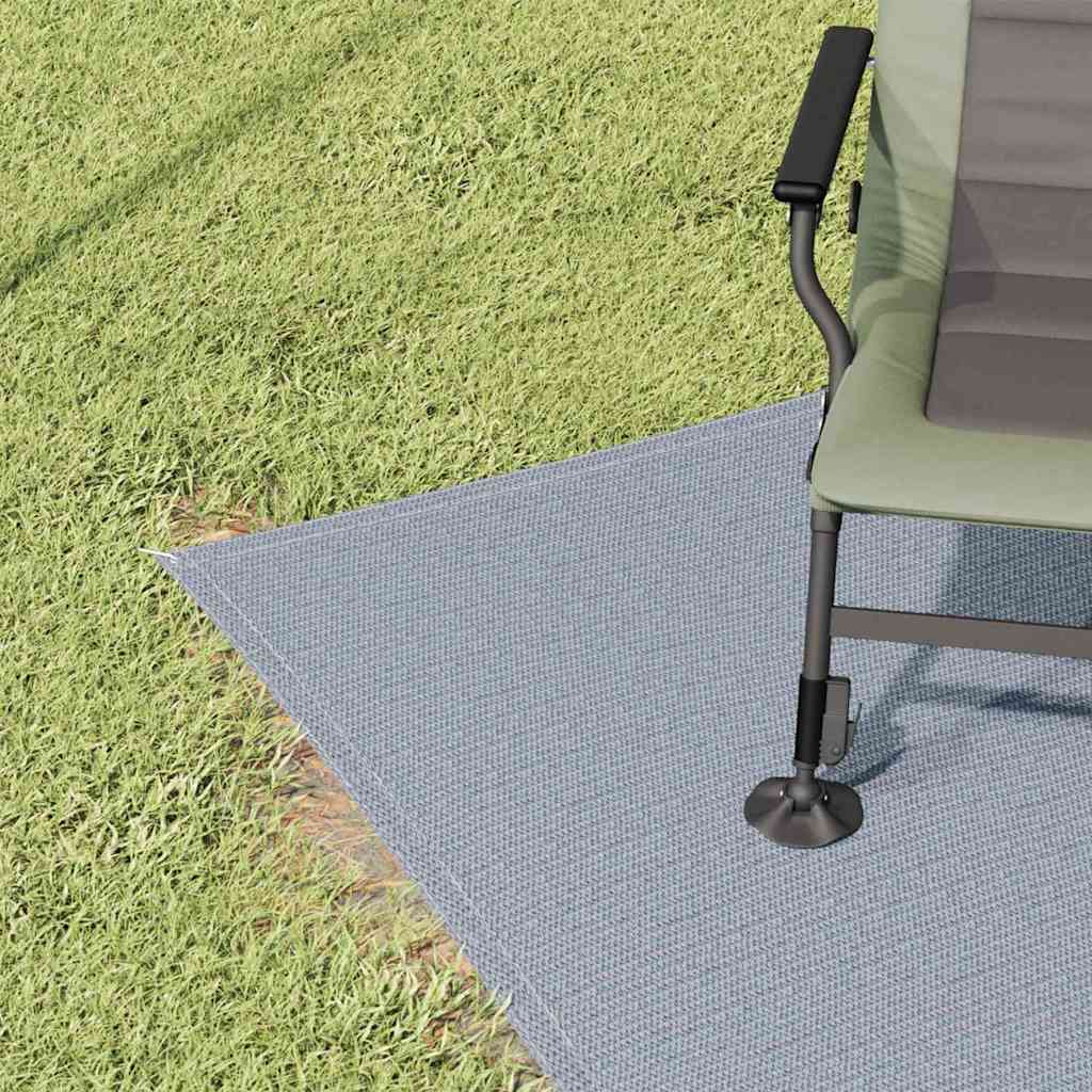 Tappeto da Tenda Blu e Grigio 400 x 200 cm Polietilene