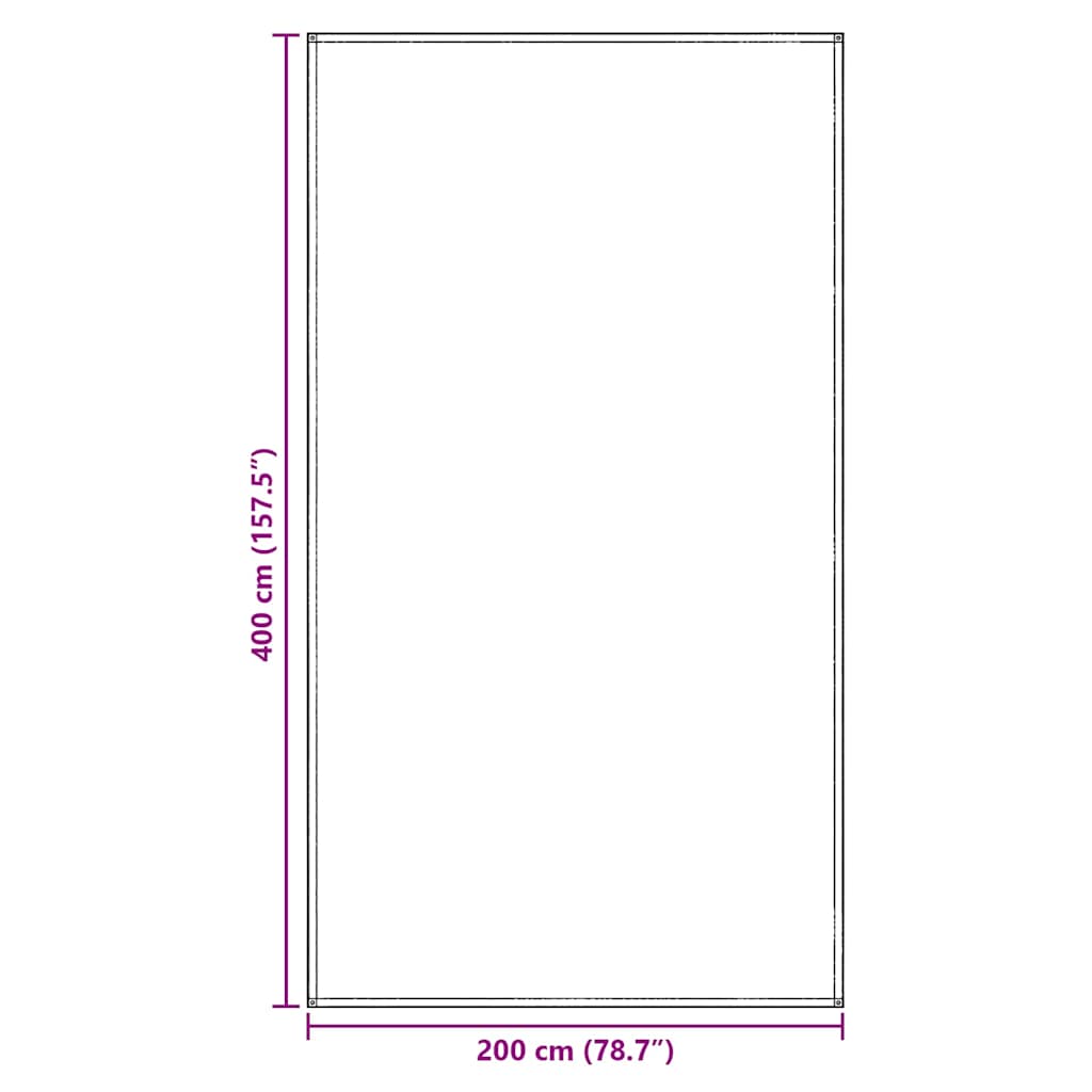 Tappeto da Tenda Blu e Grigio 400 x 200 cm Polietilene