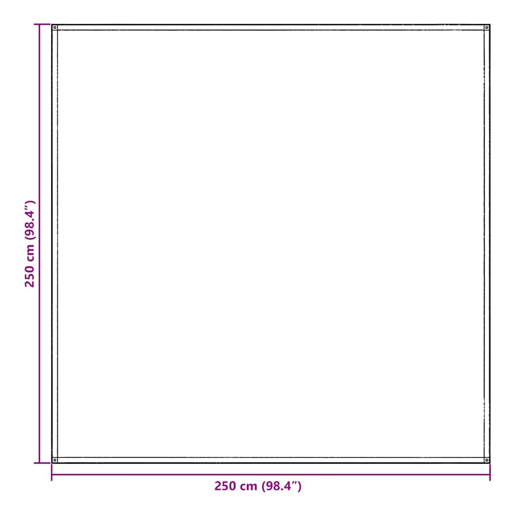 Tappeto da Tenda Blu e Grigio 250 x 250 cm Polietilene