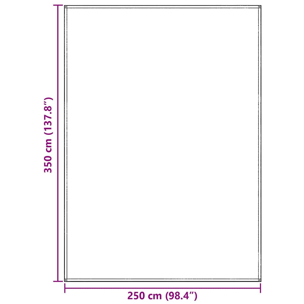Tappeto da Tenda Blu e Grigio 350 x 250 cm Polietilene