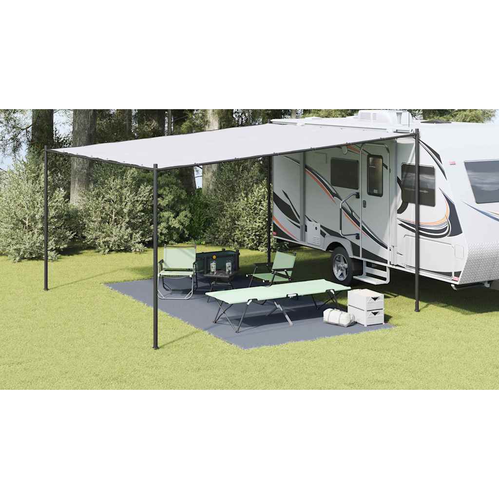 Tappeto da Tenda Blu e Grigio 500 x 250 cm Polietilene