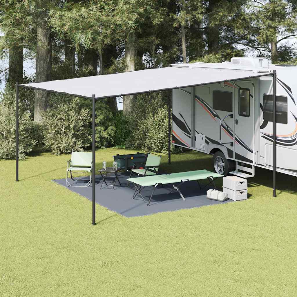 Tappeto da Tenda Blu e Grigio 400 × 300 cm Polietilene