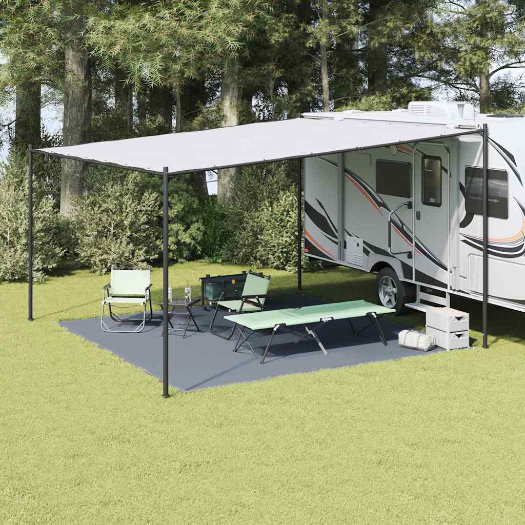 Tappeto da Tenda Blu e Grigio 400 x 400 cm Polietilene