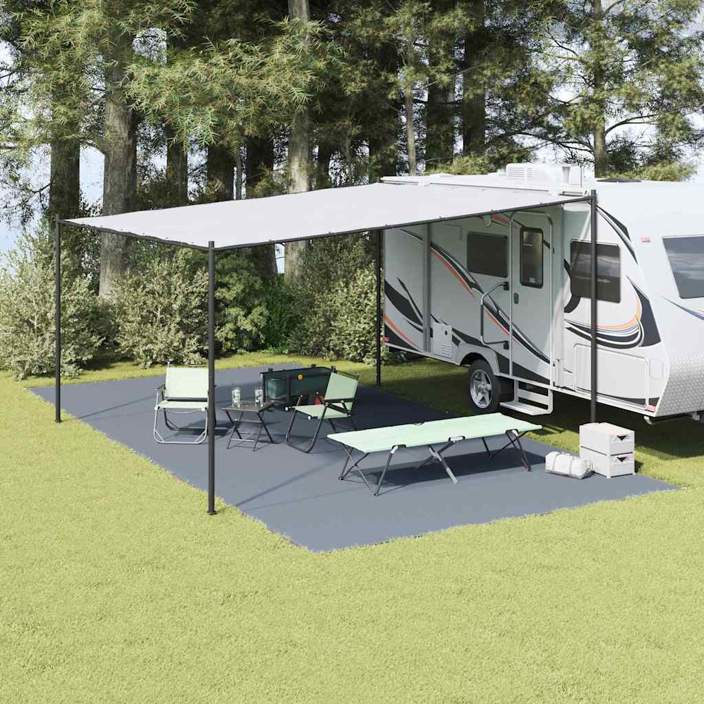 Tappeto da Tenda Blu e Grigio 800 x 400 cm Polietilene