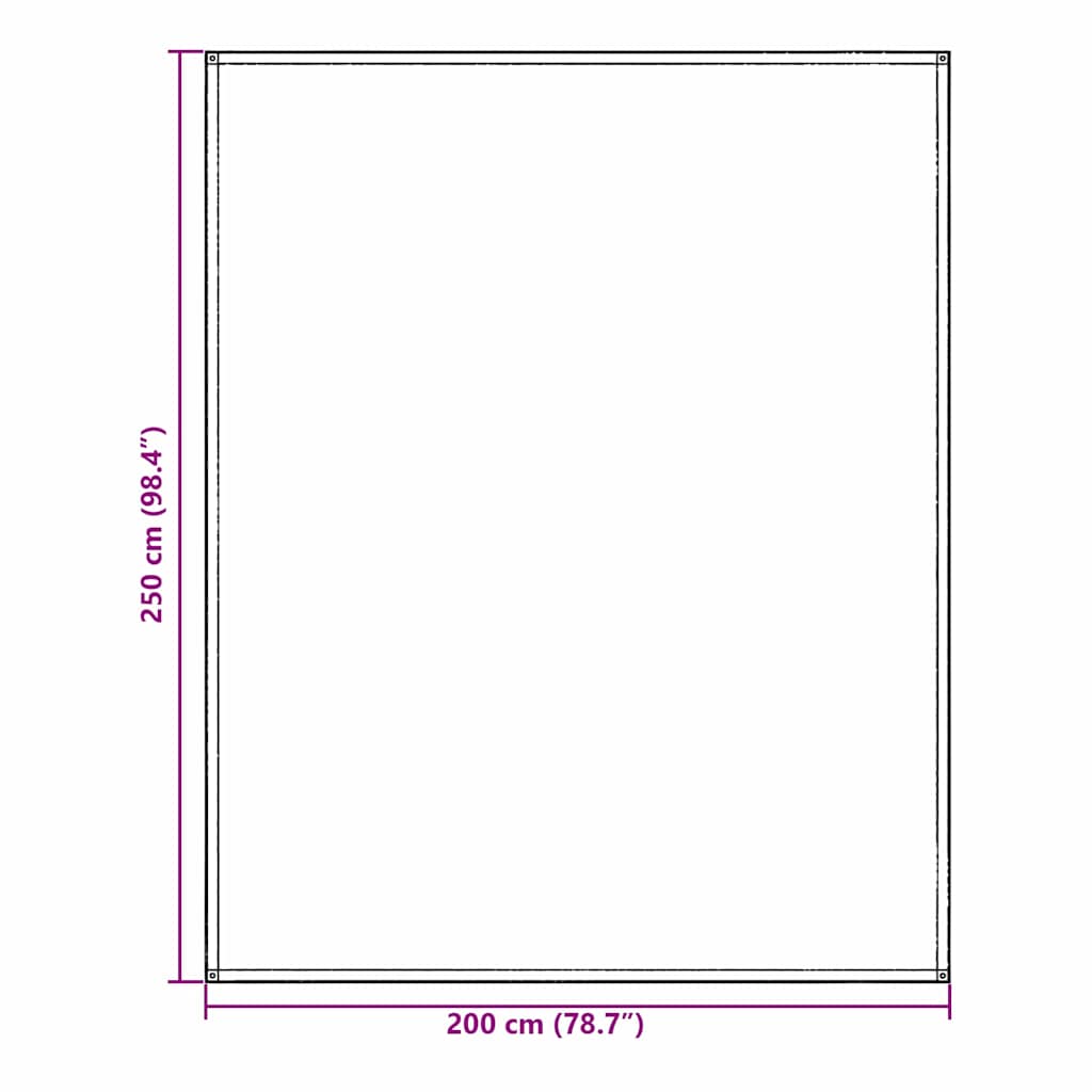 Tappeto da Tenda Grigio chiaro 200 x 250 cm Polietilene