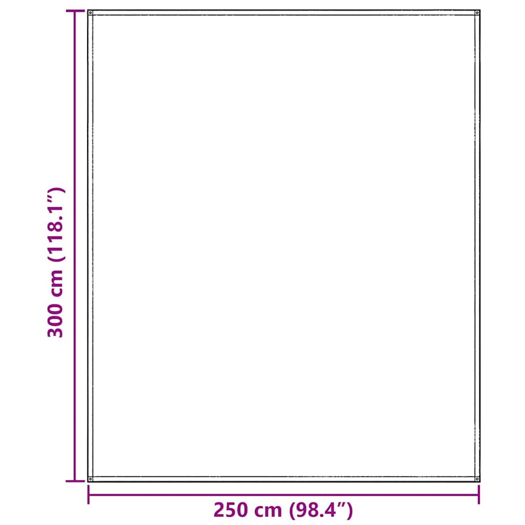 Tappeto da Tenda Grigio chiaro 300 x 250 cm Polietilene