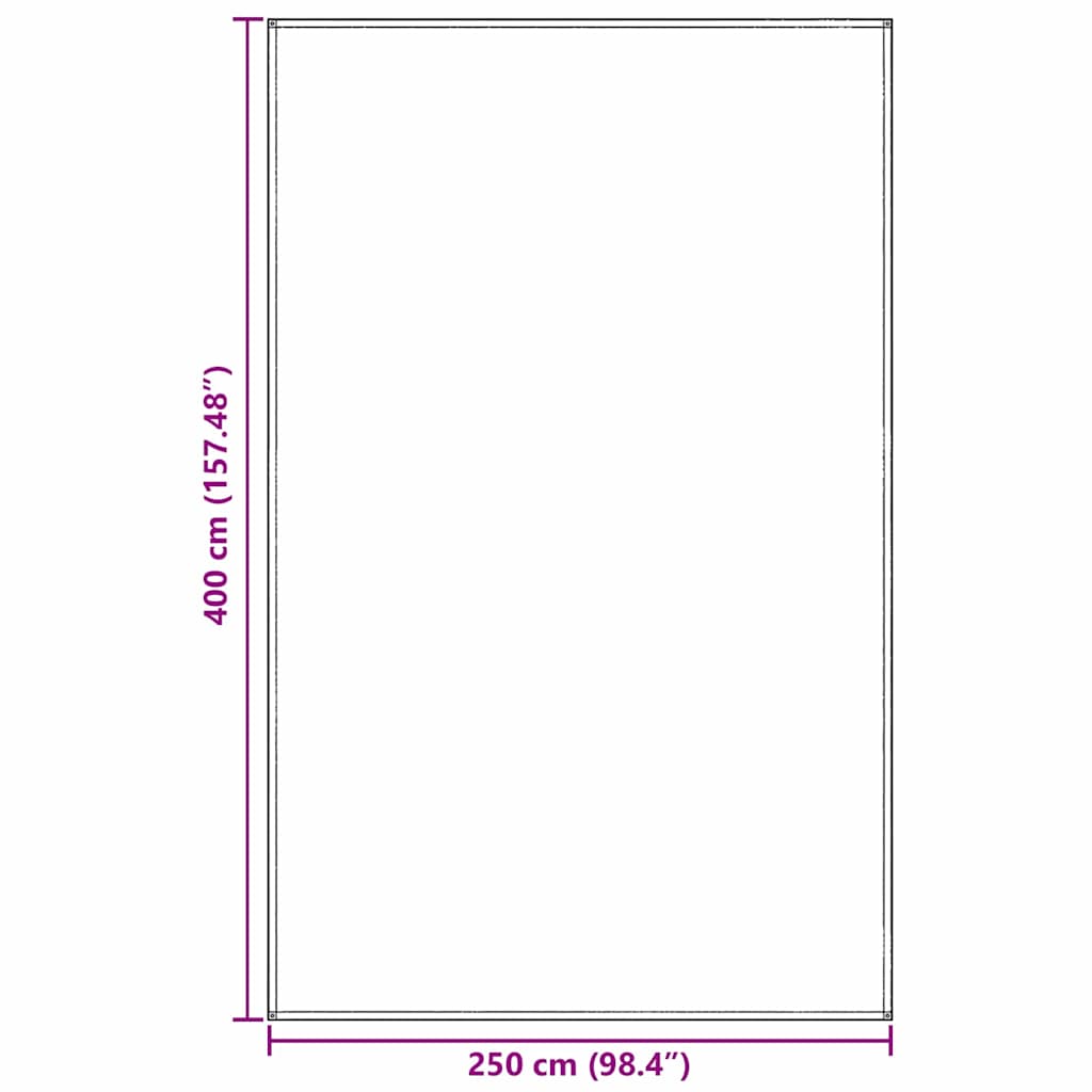 Tappeto da Tenda Grigio chiaro 400 x 250 cm Polietilene