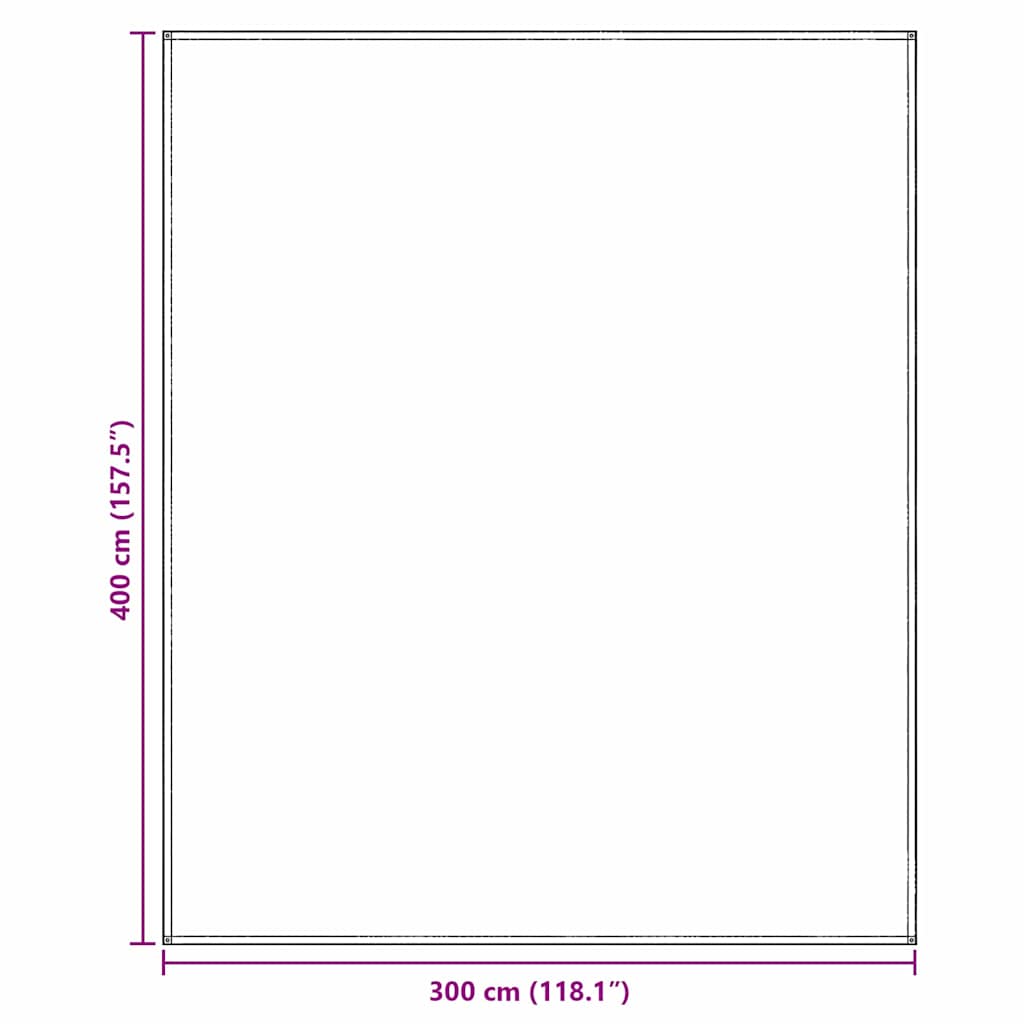 Tappeto da Tenda Grigio chiaro 400 × 300 cm Polietilene