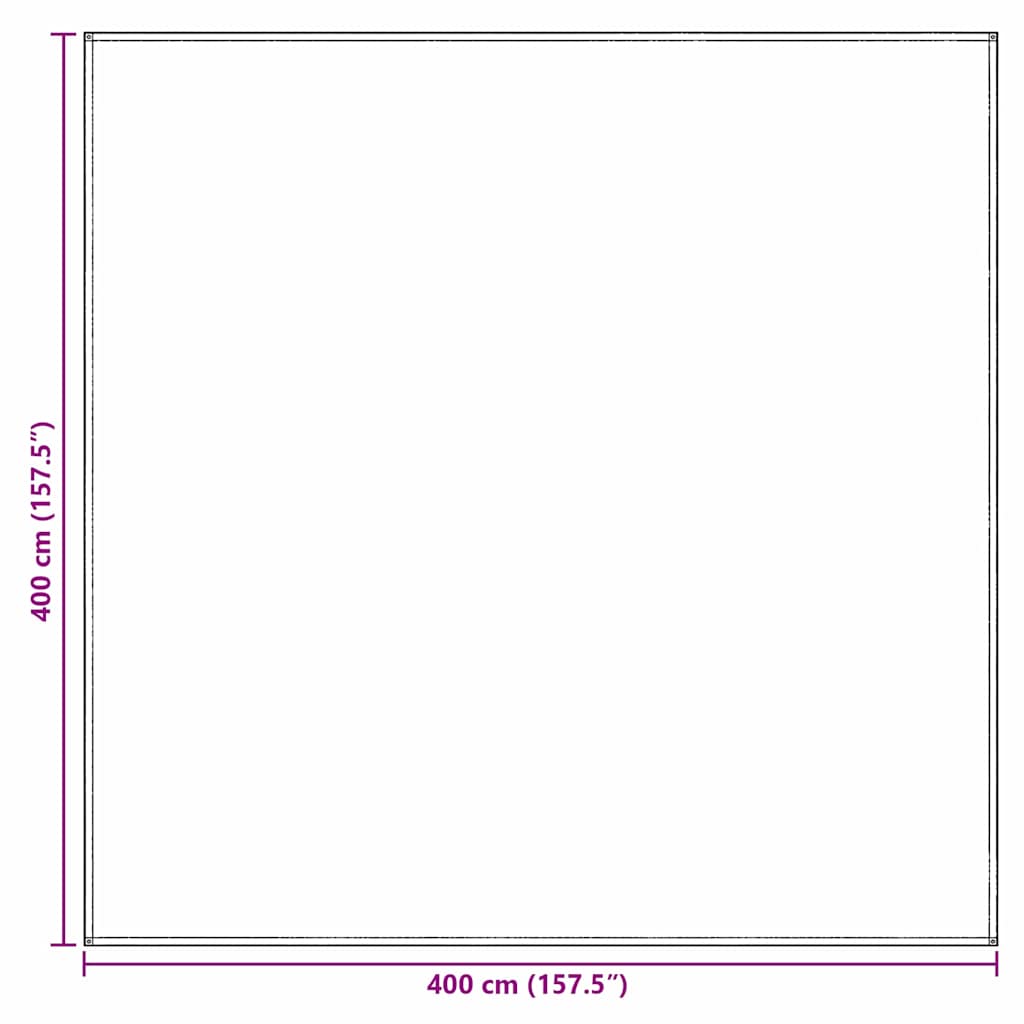 Tappeto da Tenda Grigio chiaro 400 x 400 cm Polietilene