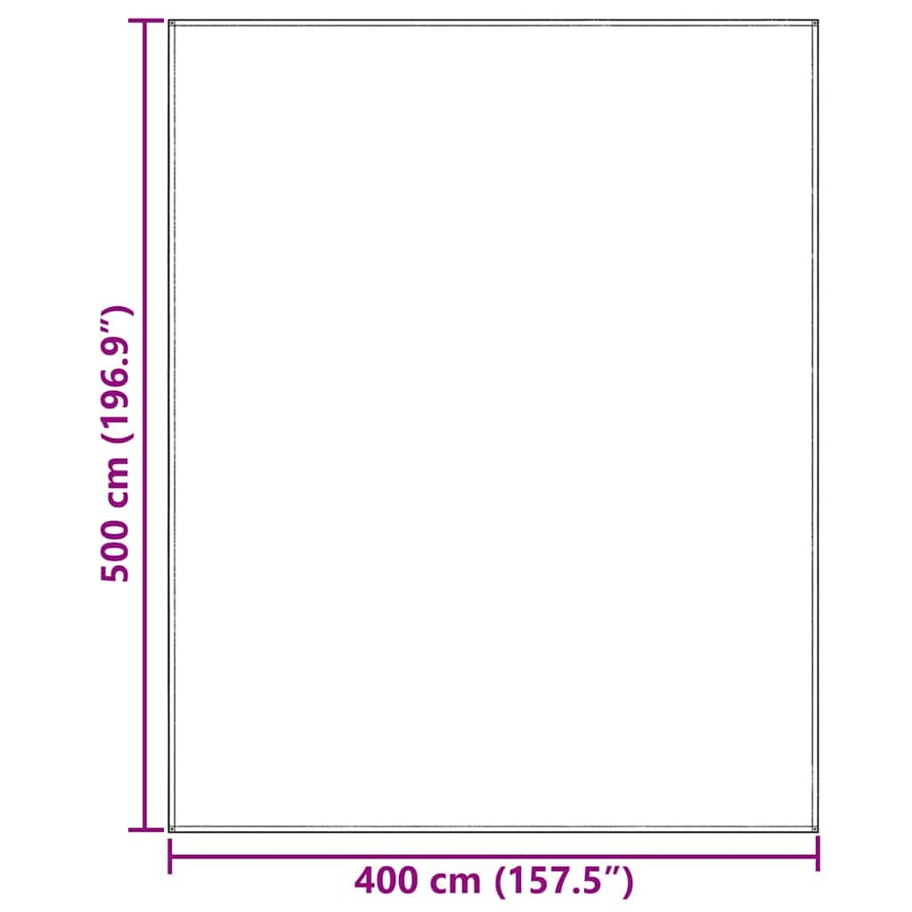 Tappeto da Tenda Grigio chiaro 500 x 400 cm Polietilene