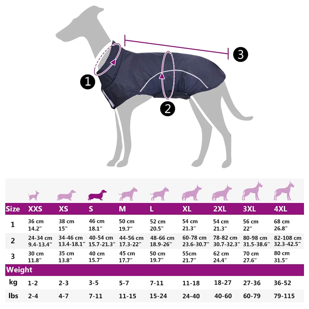 Impermeabile per Cani con Strisce Riflettenti Poliestere S