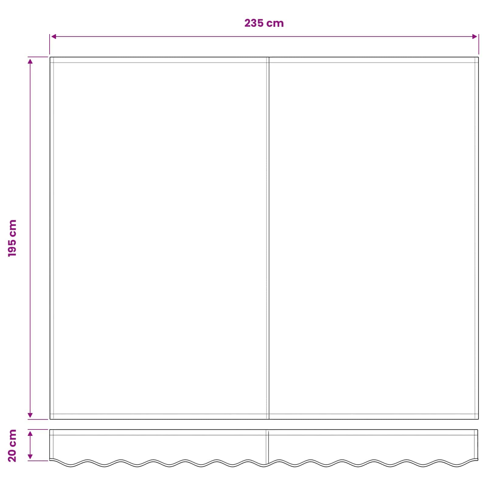Telo di ricambio per tenda da sole per 2,5x2 m