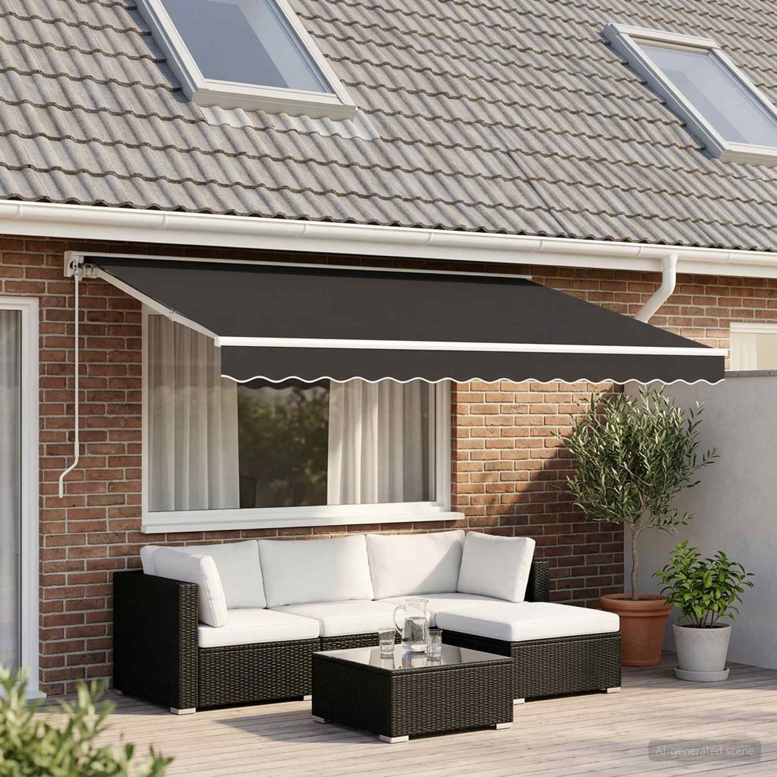 Telo di ricambio per tenda da sole per 4x2 m Antracite