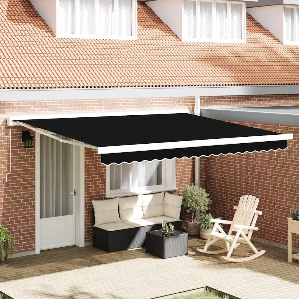 Telo di ricambio per tenda da sole per 4x3 m Nero Poliestere