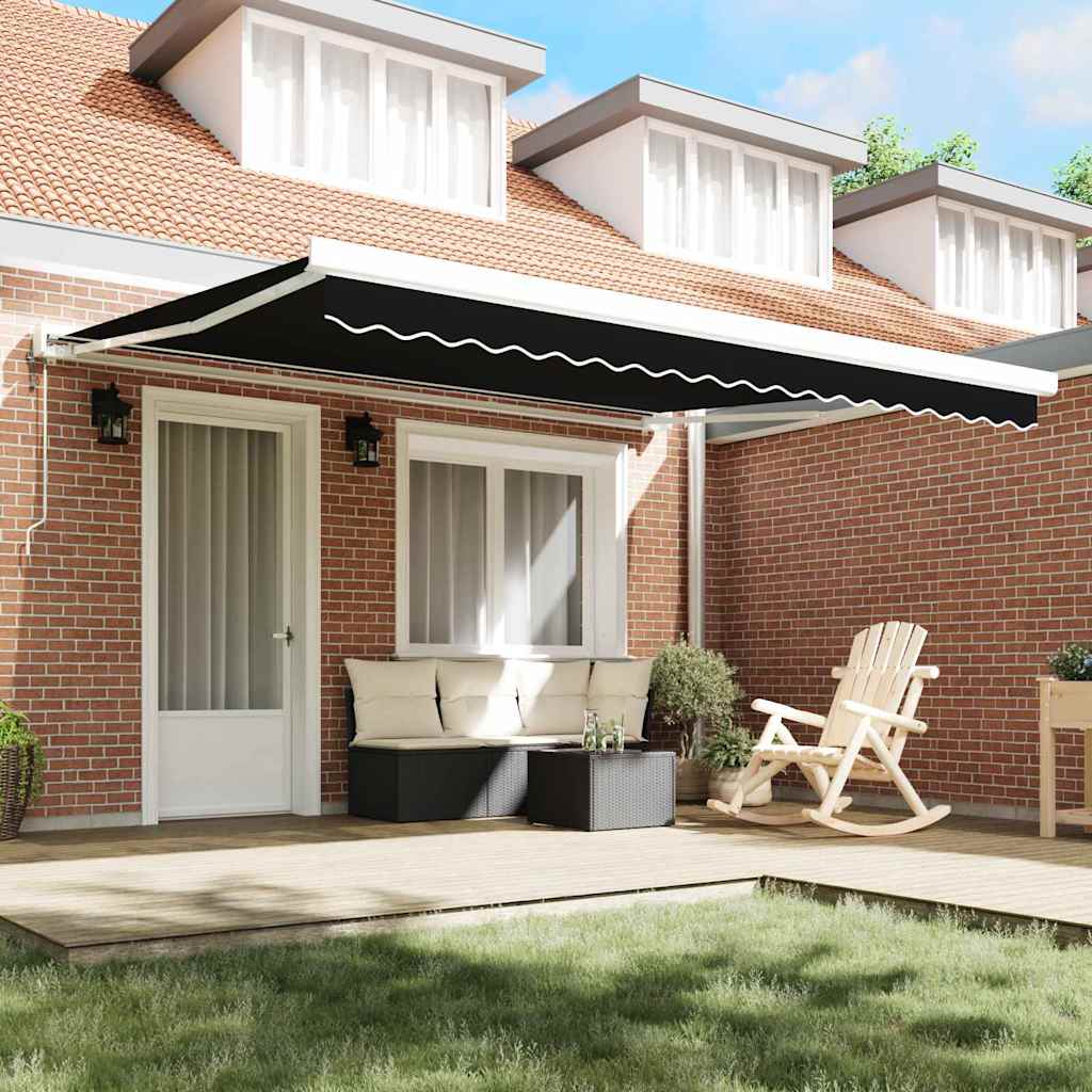 Telo di ricambio per tenda da sole per 4x3 m Nero Poliestere