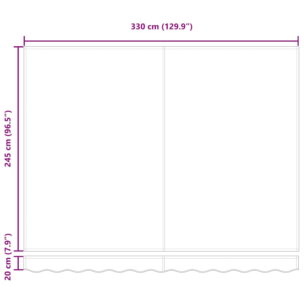 Telo di ricambio per tenda da sole per 3,5x2,5 m Beige