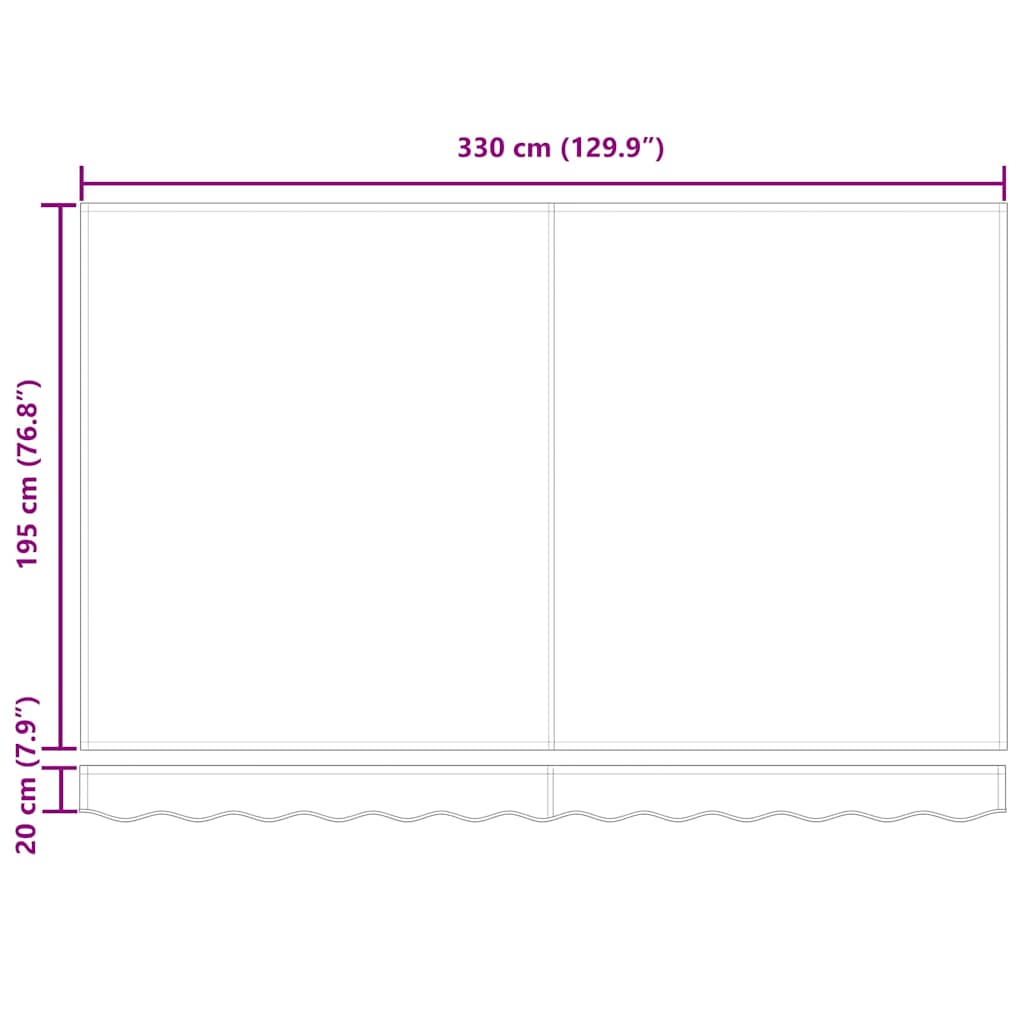Telo di ricambio per tenda da sole per 3,5x2 m Bianco