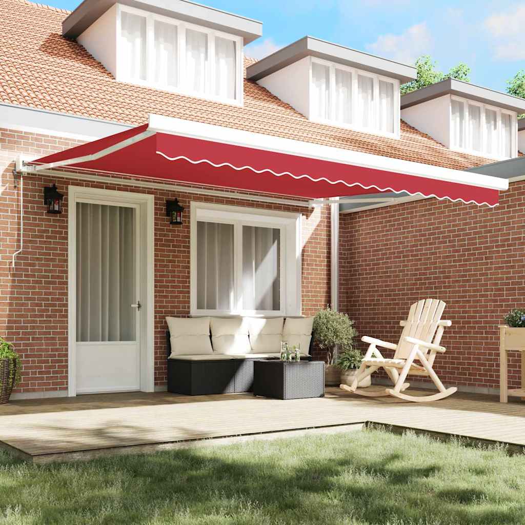 Telo di ricambio per tenda da sole per 4x3.5 m Rosso Poliestere
