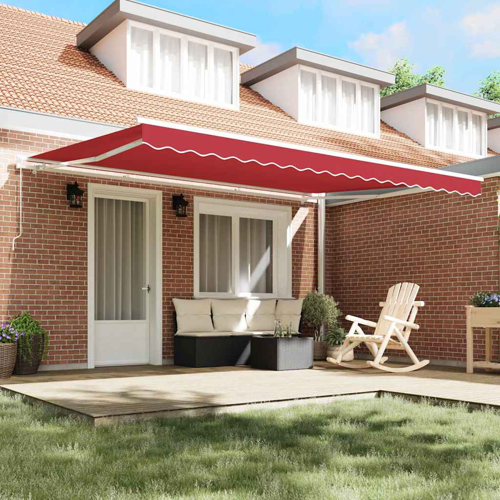 Telo di ricambio per tenda da sole per 4,5x3 m Rosso Poliestere
