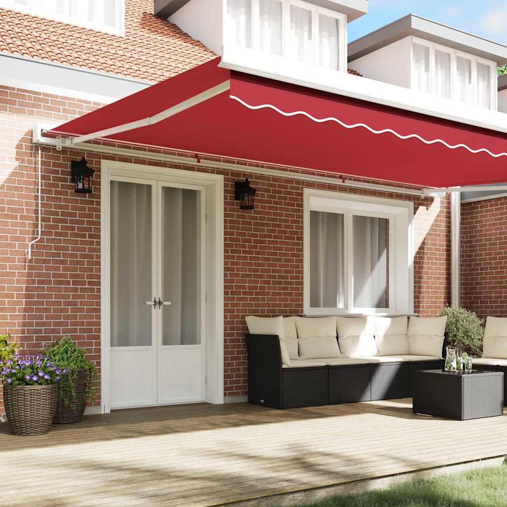 Telo di ricambio per tenda da sole per 5x3 m Rosso Poliestere