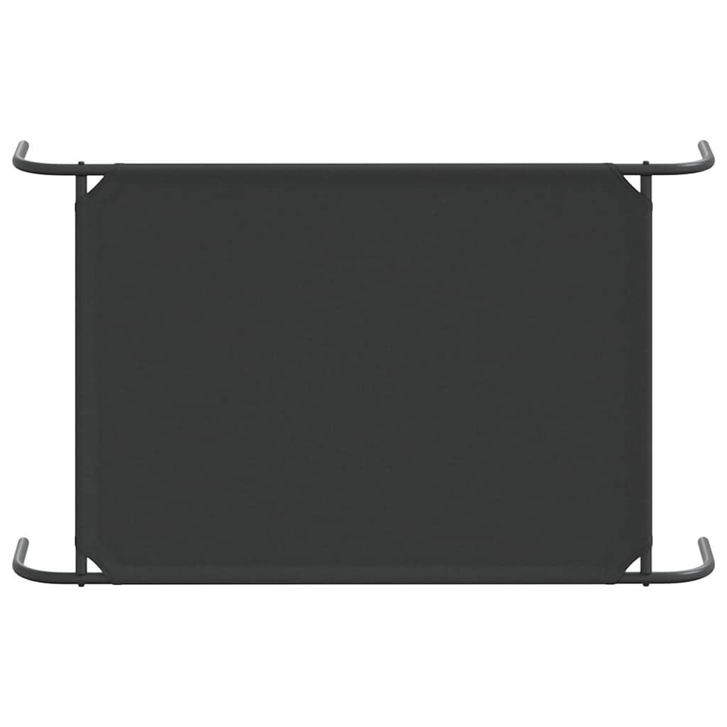 Cuccia per Cani Rialzata Nera 110x65x20cm Tela Oxford e Acciaio