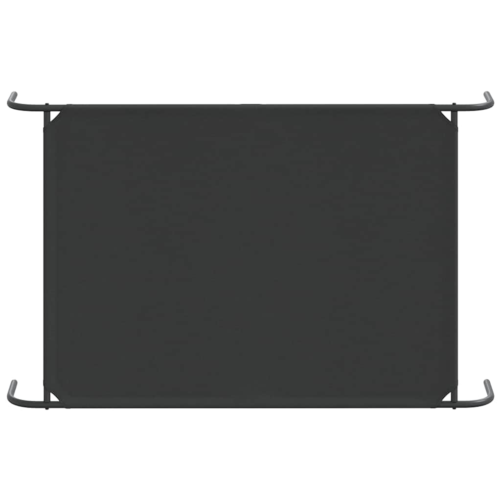 Cuccia per Cani Rialzata Nera 130x80x20cm Tela Oxford e Acciaio