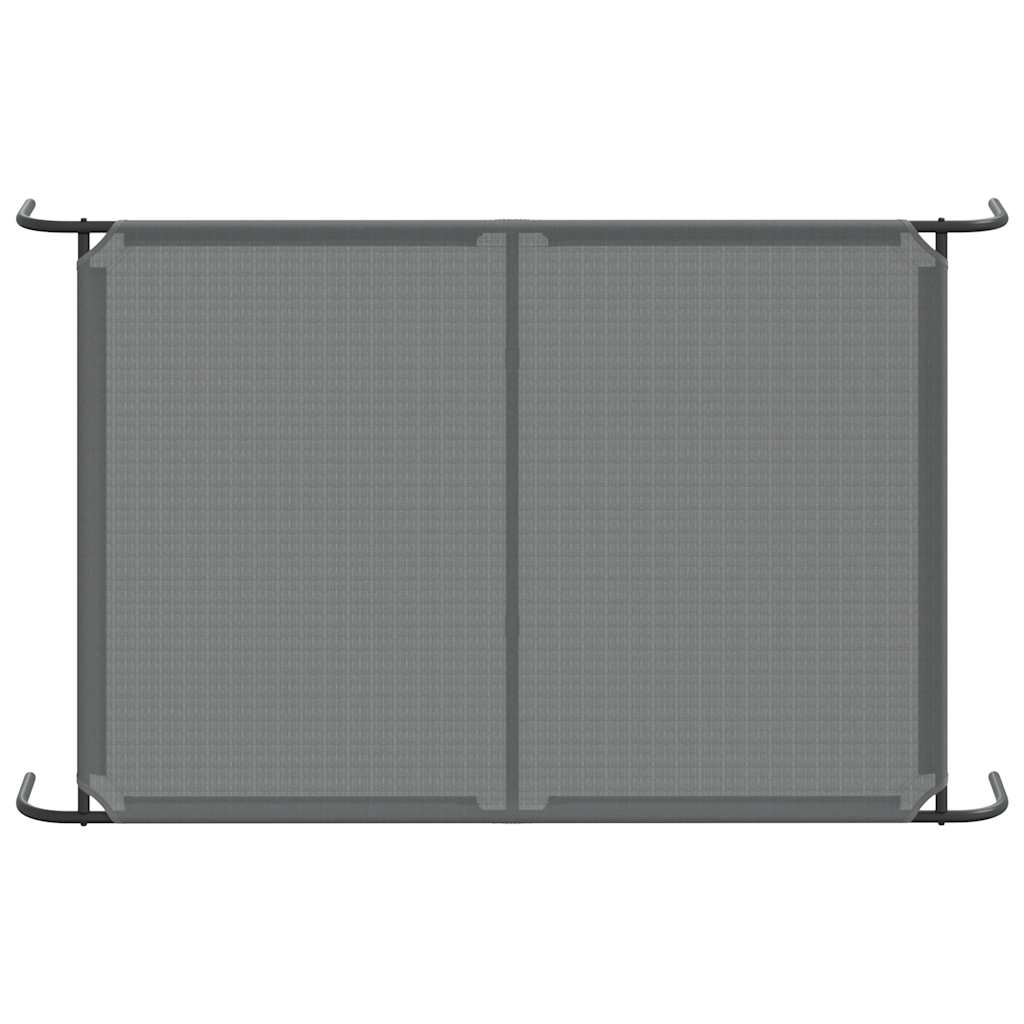 Cuccia per Cani Rialzata Grigia 150x90x20cm Textilene e Acciaio