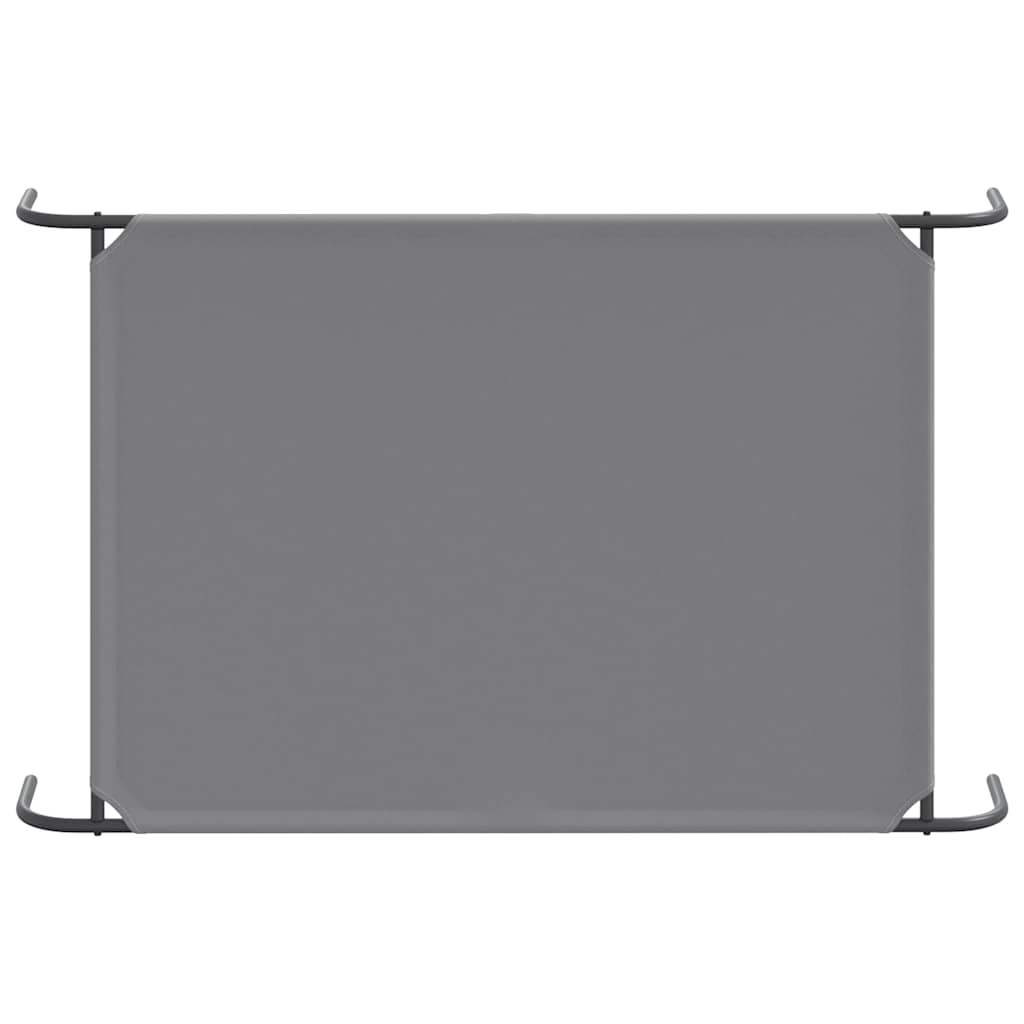 Cuccia per Cani Rialzata Grigia 130x80x20cm Tela Oxford/Acciaio
