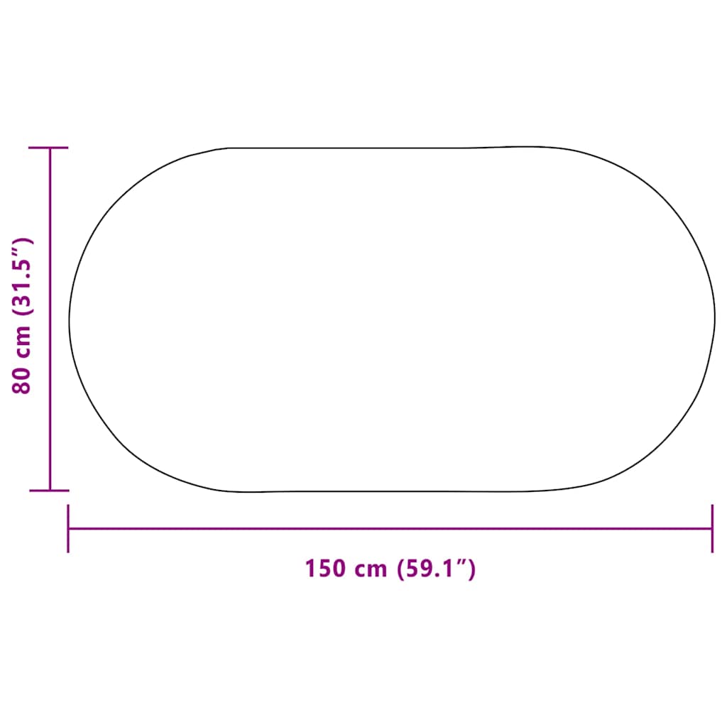 Tappeto ZIZUR Crema 150 x 80 cm Polipropilene