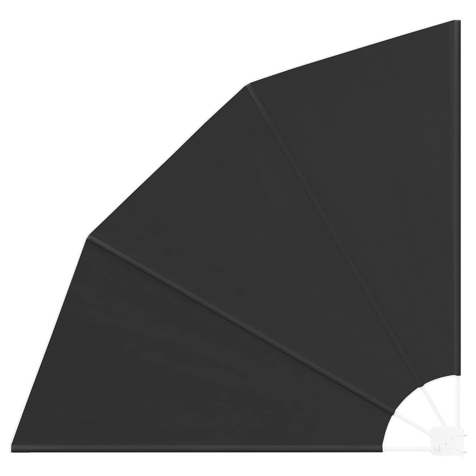 Schermo di Privacy per Balcone 140 x 140 cm Poliestere Nero