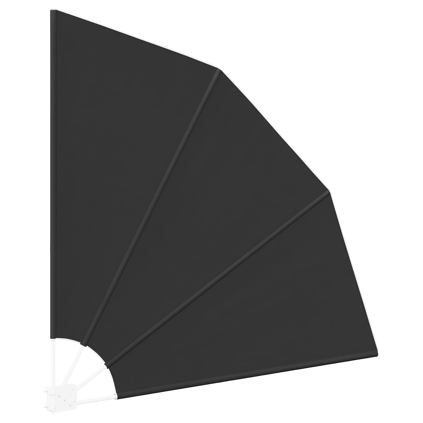 Schermo di Privacy per Balcone 140 x 140 cm Poliestere Nero