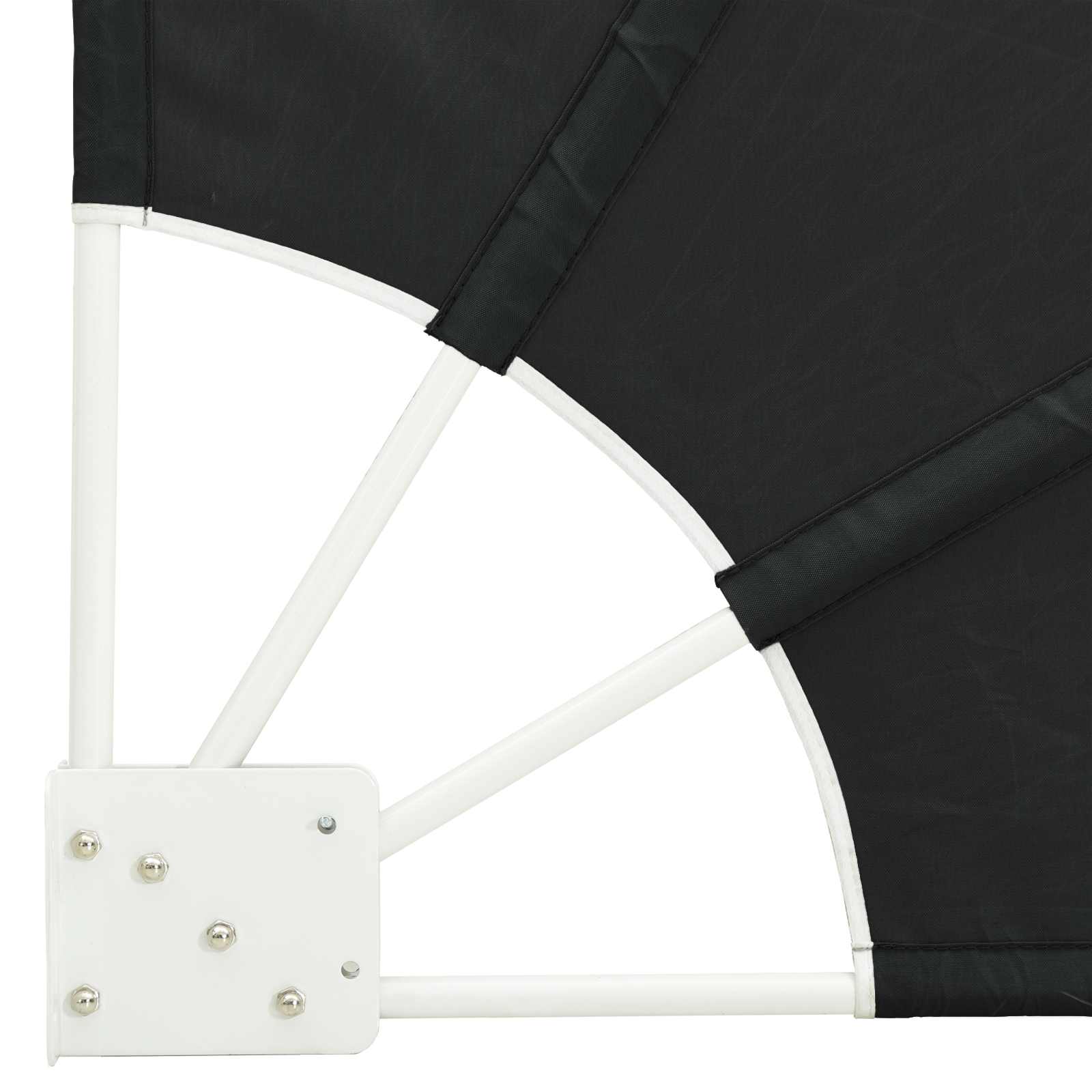 Schermo di Privacy per Balcone 140 x 140 cm Poliestere Nero
