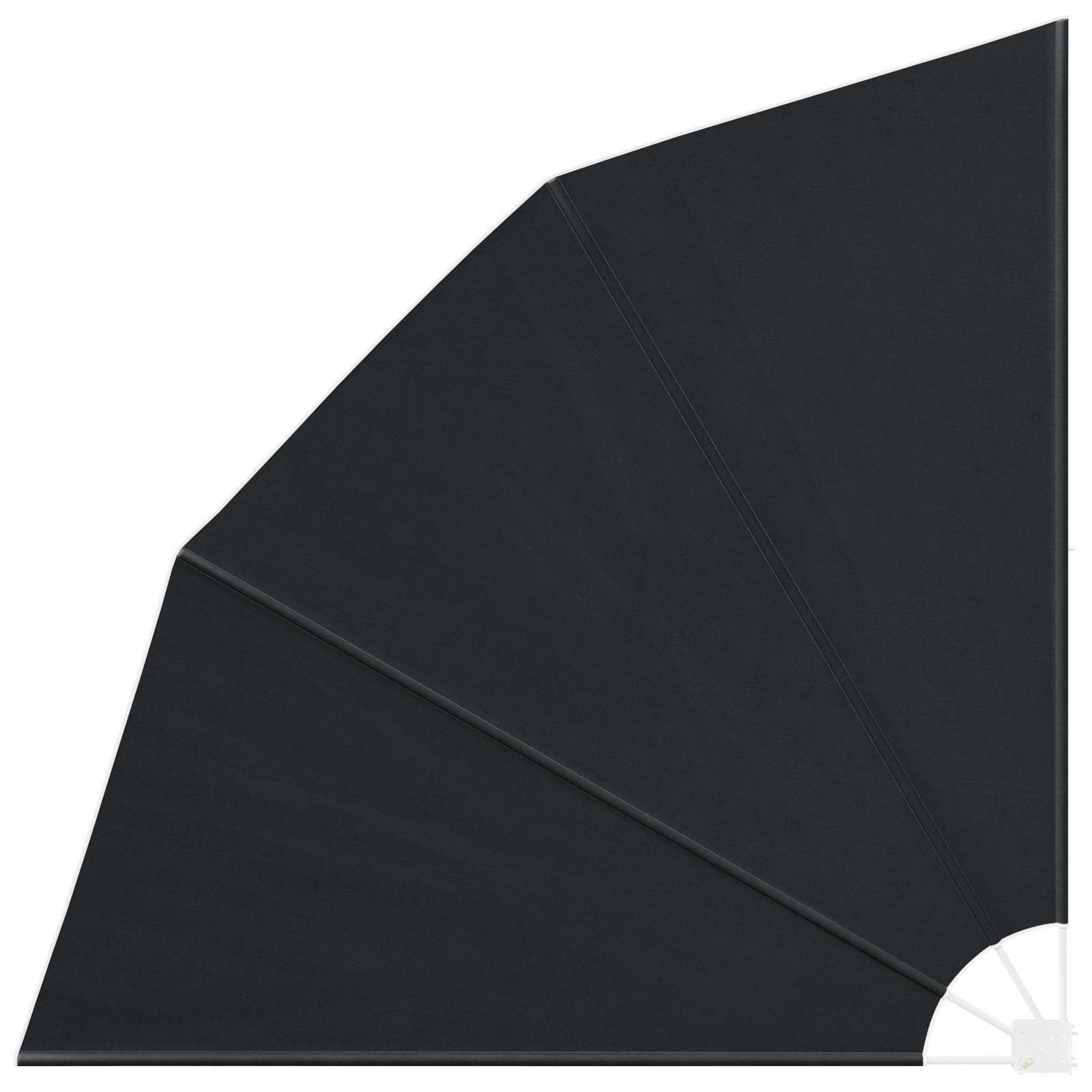 Schermo di Privacy per Balcone 210 x 210 cm Poliestere Nero