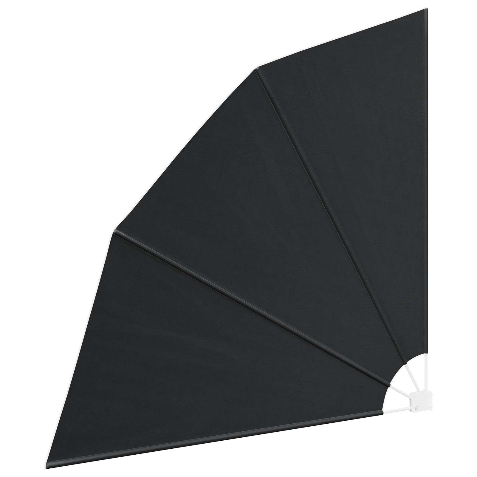 Schermo di Privacy per Balcone 210 x 210 cm Poliestere Nero